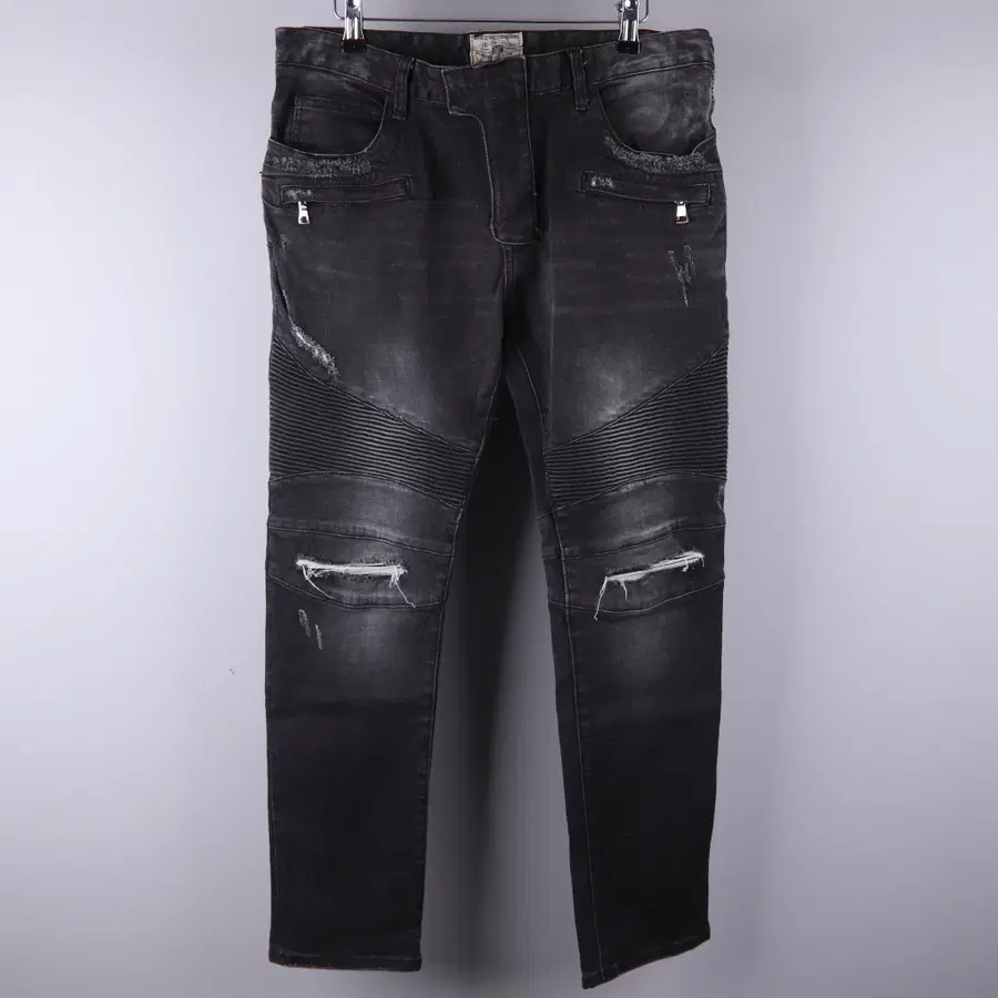 JMC Jeans 데님 바이커 슬림 팬츠 흑청 (3) 5147