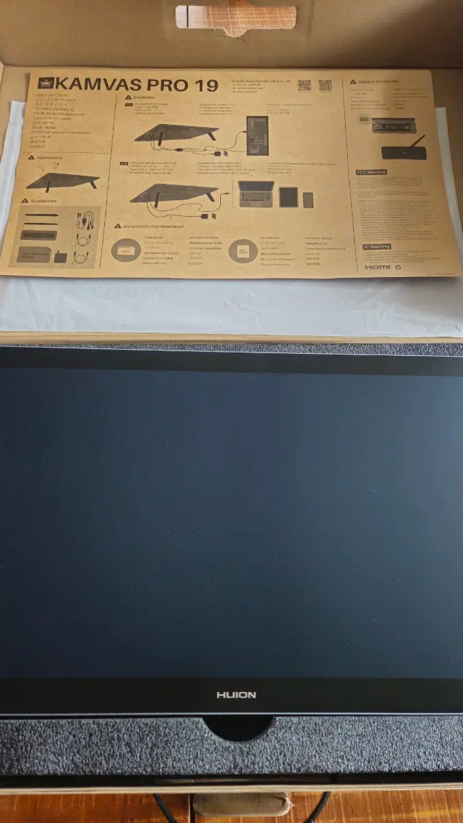 휴이온 HUION Kamvas Pro 19 터치 액정타블렛 19인치 4k