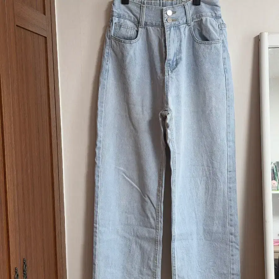 연청 데님 와이드 팬츠