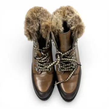 새상품급 Paraboot ALASKA 3 퍼 포함 레이스업 부츠 브라운