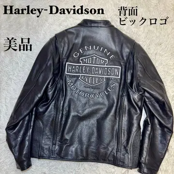 [컨디션 최상] Harley-Davidson 싱글 가죽 자켓 뒷면 로고