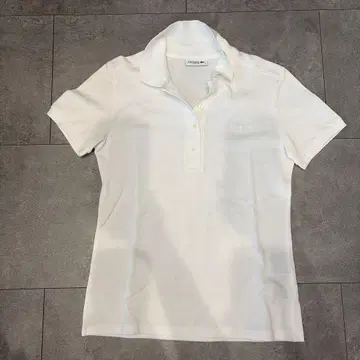 LACOSTE 라코스테 피케 셔츠 화이트 슬림핏 38