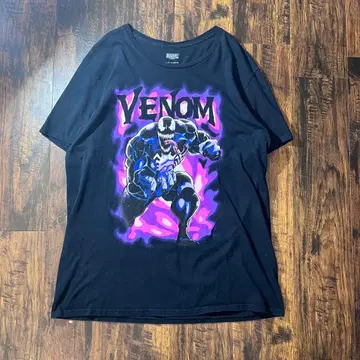 MARVEL VENOM 티셔츠 블랙 L 구제 의류 베놈 아메카지