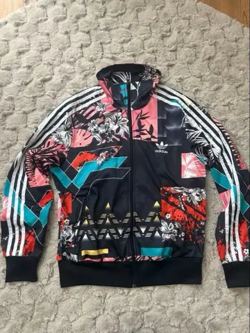 adidas Originals 트랙 자켓 꽃무늬 올 패턴 L