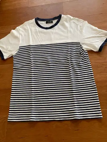 ZARA MAN 보더 T셔츠 화이트 네이비