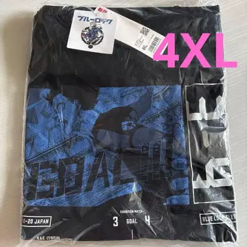 유니클로 블루 록 T셔츠 1장 새상품 4XL