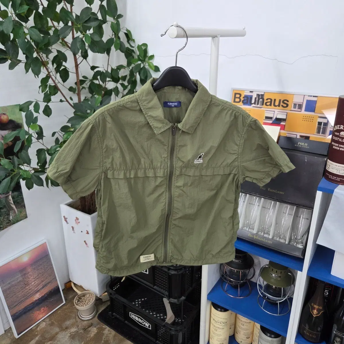 캉골 키즈 나일론 집업 셔켓 130