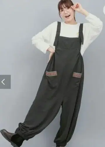 재인하 Orale! 사루엘풍 살로펫 팬츠 블랙