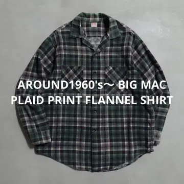 레어 50s BIGMAC 빅맥 플란넬 셔츠 실물 새상품급 양호