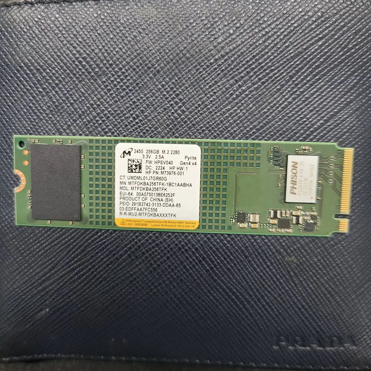SSD 마이크론 2450 256GB M.2 2280 Gen4x4