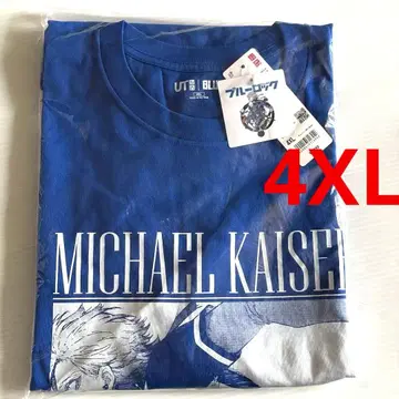 유니클로 블루 록 t셔츠 1개 새상품 4XL