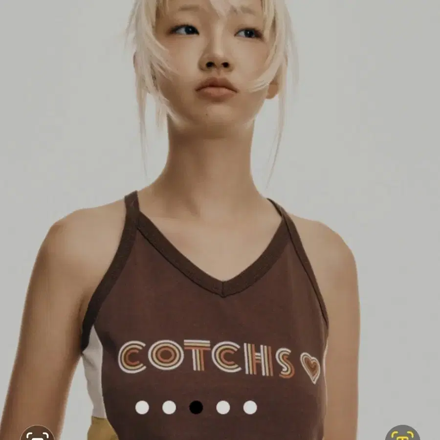 카치스 COTCHS 레이서백 배색 나시 슬리브리스 44~55