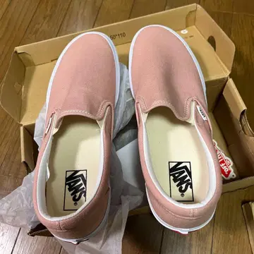 VANS 슬립온 핑크 캔버스 슬립온