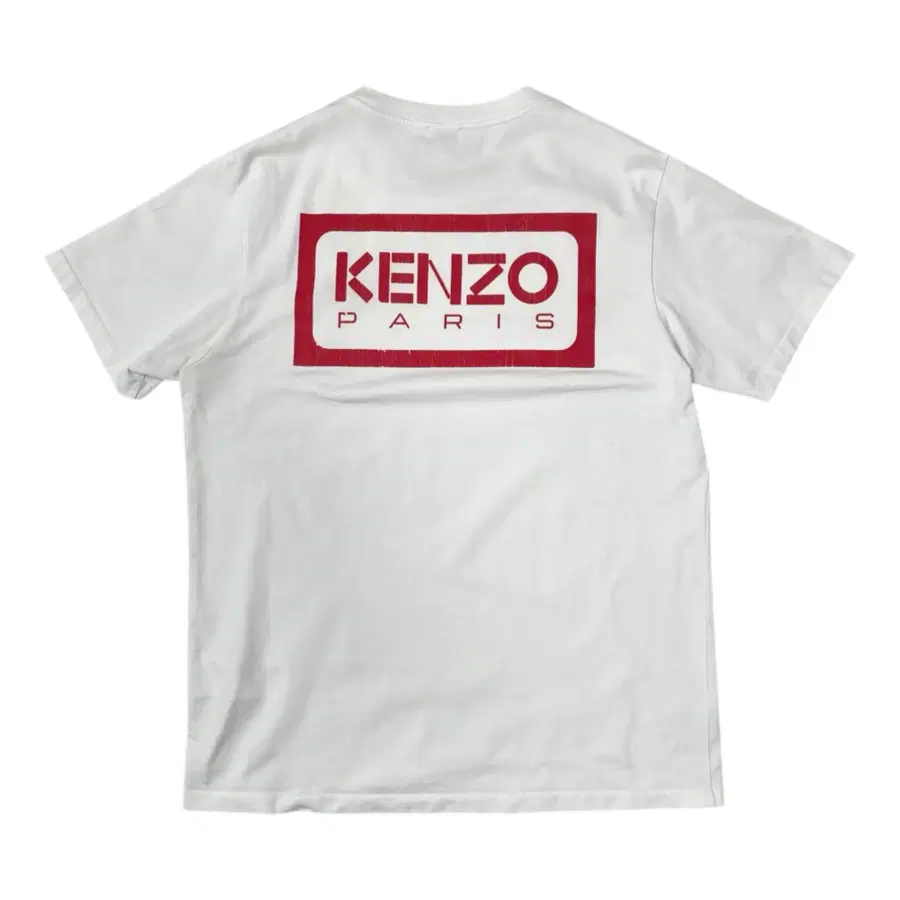 겐조 KENZO 화이트 로고자수 백프린팅 반팔 티셔츠 XL