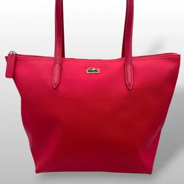새상품급 LACOSTE 라코스테 토트백 핑크 PVC 방수 가죽