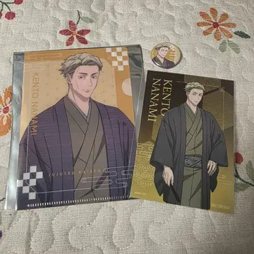 주술회전 TSUTAYA 나나미 켄토 캔뱃지 클리어 파일 특전 세트