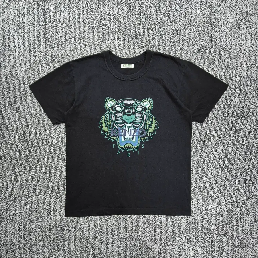 빈티지9. 겐조 KENZO 타이거 자수 반팔 티셔츠 블랙