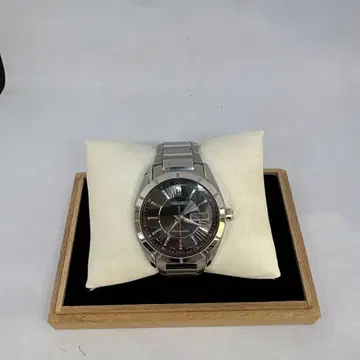 SEIKO 자동 와인딩 손목시계 블랙 작동품 동작 확인됨