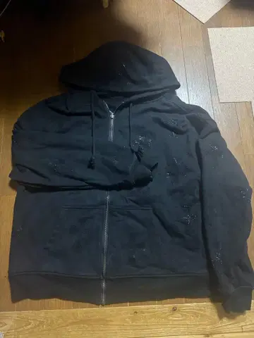 Unknown London Cross Rhinestone Zip