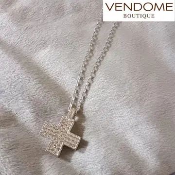 VendomeBoutique 스와로브스키 크로스 롱 목걸이