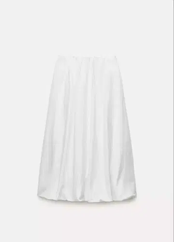 ZARA 벌룬 미디 스커트 화이트