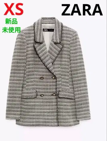 ZARA 트위드 더블 자켓 XS 미사용 새상품