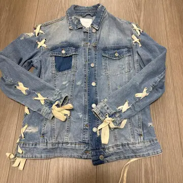 ZARA 데님 자켓 리본 포함