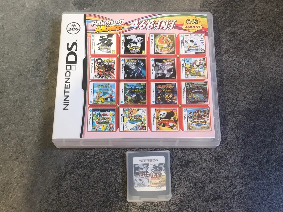 닌텐도 nds 3ds 게임칩 468in1 포켓몬스터합집 영어판