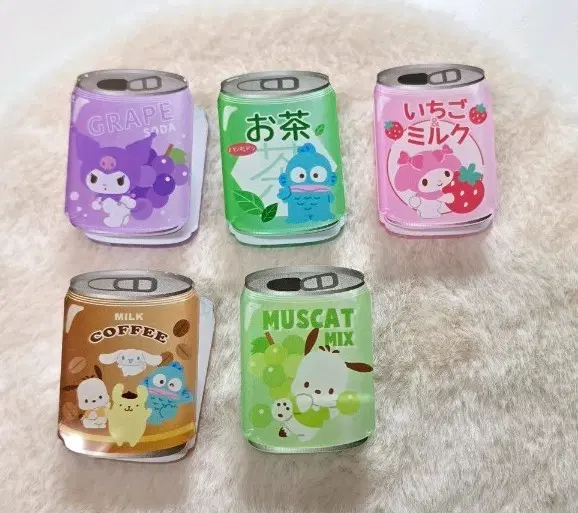 산리오캔 음료 모양 아주 귀여운 집게