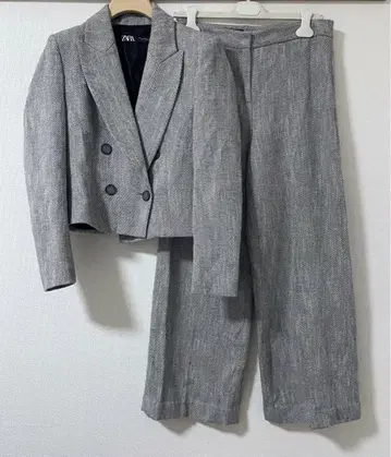 ZARA 더블 브레스트 자켓 팬츠 셋업