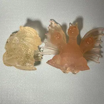 고질라 킹 기도라 클리어 소프트 비닐 미니 피규어 2체 세트