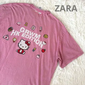 ZARA Hello Kitty 티셔츠 키티 데미지 가공 L 사이즈