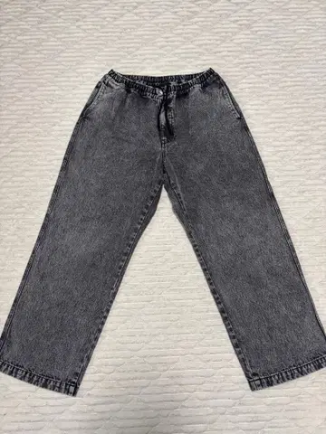 XLARGE 데님 와이드 이지 워크 팬츠 블랙