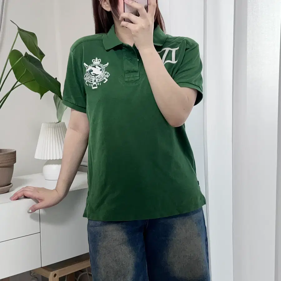 폴로 그린 헌터점퍼 반팔카라티 [ L ]