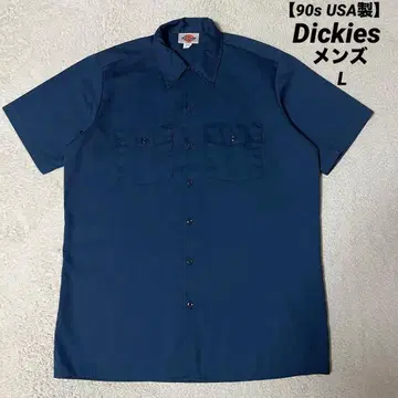 90s USA제 Dickies 워크 셔츠 네이비 남성용 L