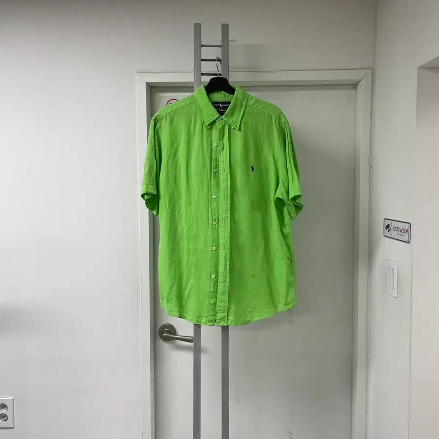 폴로 랄프로렌 린넨 반팔 셔츠 그린 XL