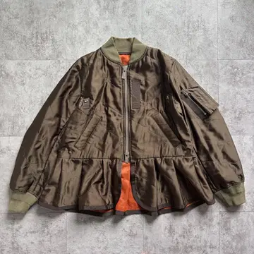 SACAI 사카이 2025SS 시어 새틴 MA-1 자켓