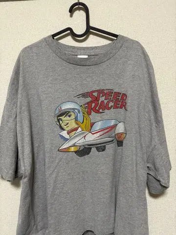 스피드 레이서 프린트 티셔츠 그레이 2XL