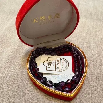자수정 보라색 크리스탈 한 손 염주 목걸이