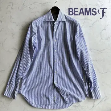 M-L 상당 [새상품급] BEAMS F 빔즈 F 스트라이프 긴팔 셔츠