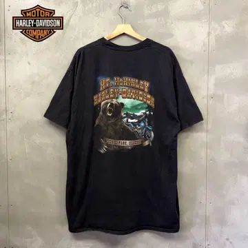 Harley Davidson 매킨리산 T셔츠 곰 할리