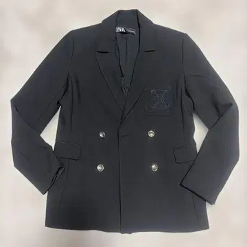 ZARA 더블 브레스트 테일러드 자켓 자수