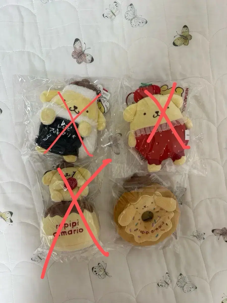 새상품 폼폼푸린 레피피 알마리오 푸딩 딸기 삼각김밥 도넛 마스코트 인형