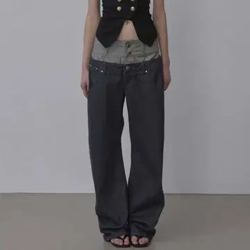 스컬프터 Beaded Layered Denim Pants Nonfade | 브랜드 중고거래