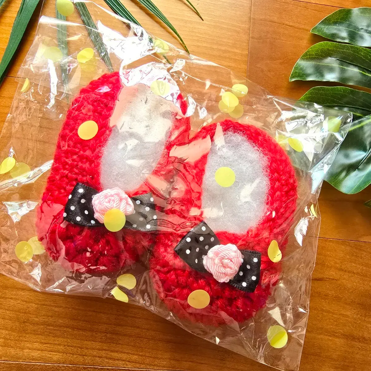 (새상픔) HandMade 뜨개 아기 신발 레드
