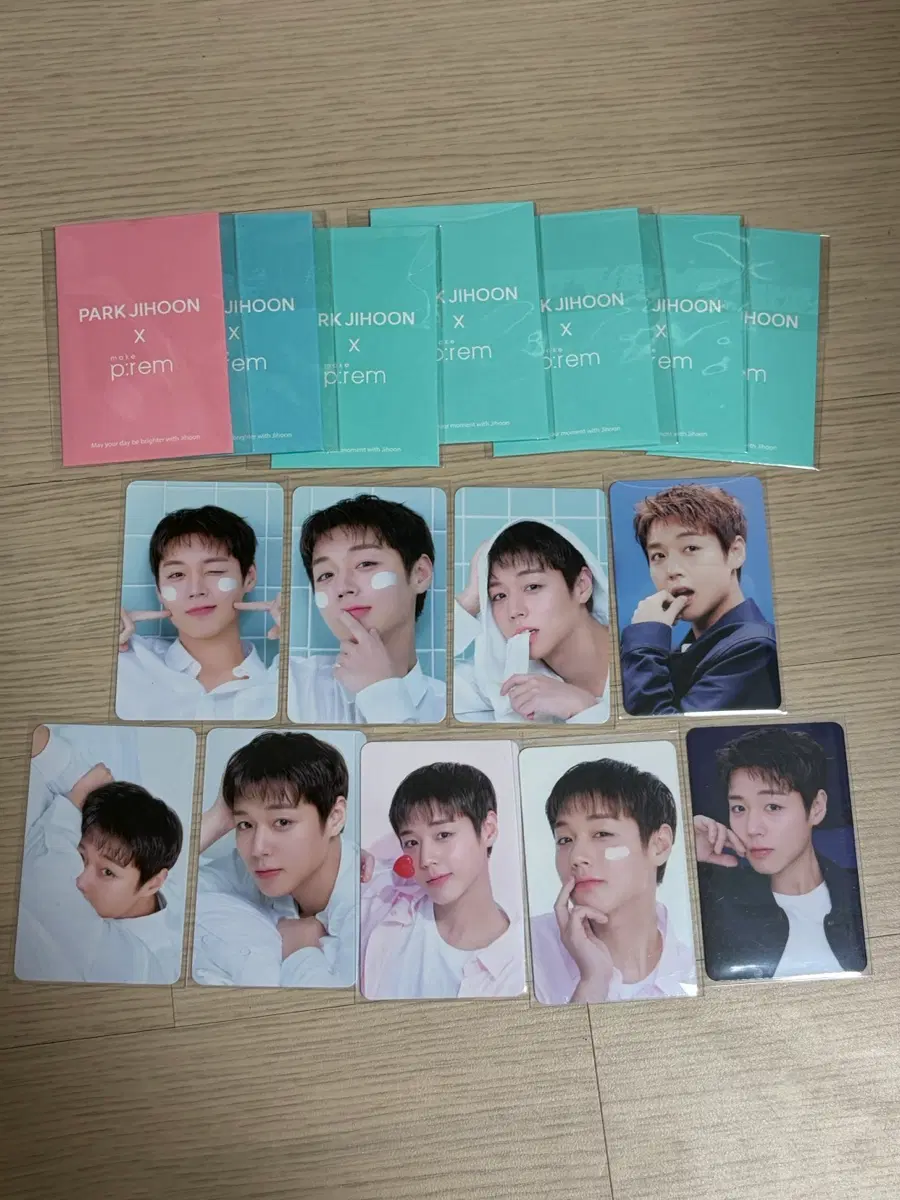 박지훈 메이크프렘 포토카드, 화장품 풀세트 일괄 구성 판매