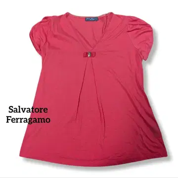 Salvatore Ferragamo 반팔 티셔츠 레드 계열