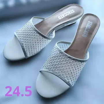 [ 새상품 ] 스타카토 엘르페스톤 메쉬뮬 화이트 24.5cm