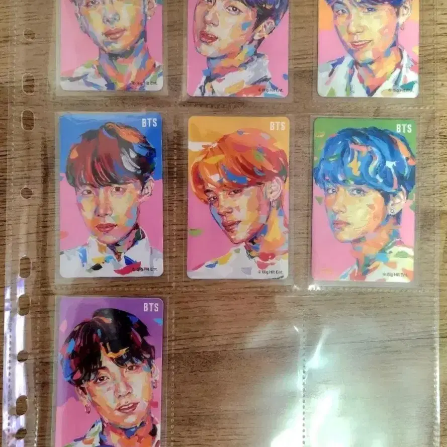 방탄소년단 렌즈 포토카드 드볼 틴케이스 7개 포함