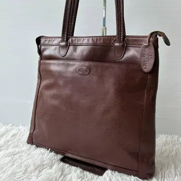 이비자 가죽 토트백 메쉬 A4 수납 뜨개질 브라운 어깨걸이